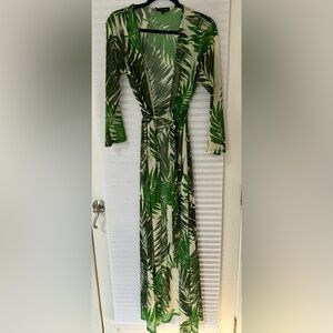 JLUXLABEL California Palm Sheer Coverup Duster Size S